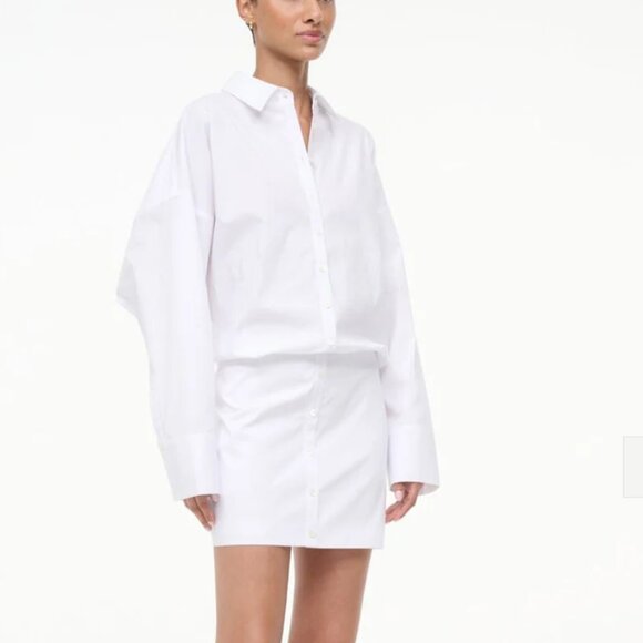 Staud Cynthia Mini Dress, White, Small, Worn Once - Picture 1 of 4
